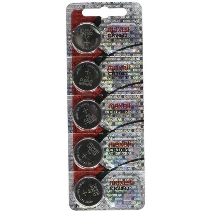 MAXELL - BATTERY LITIO CR2032 3V - 5 UNITS - D-219097 - Teknashop Ltd