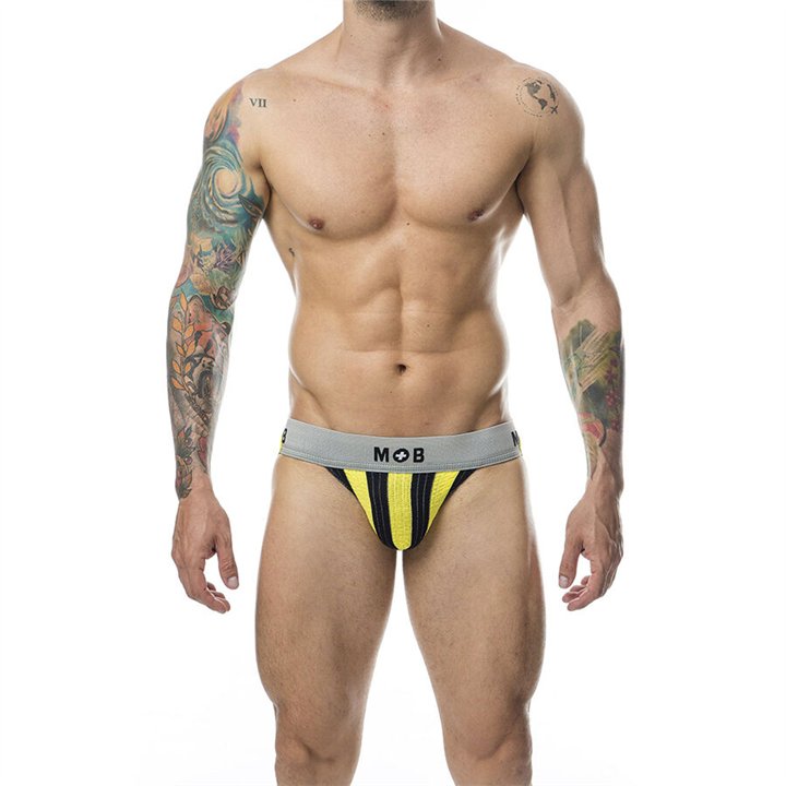 MOB - CLASSIC JOCK STRIPE YELLOW SIZE S - D-243576 - Teknashop Ltd