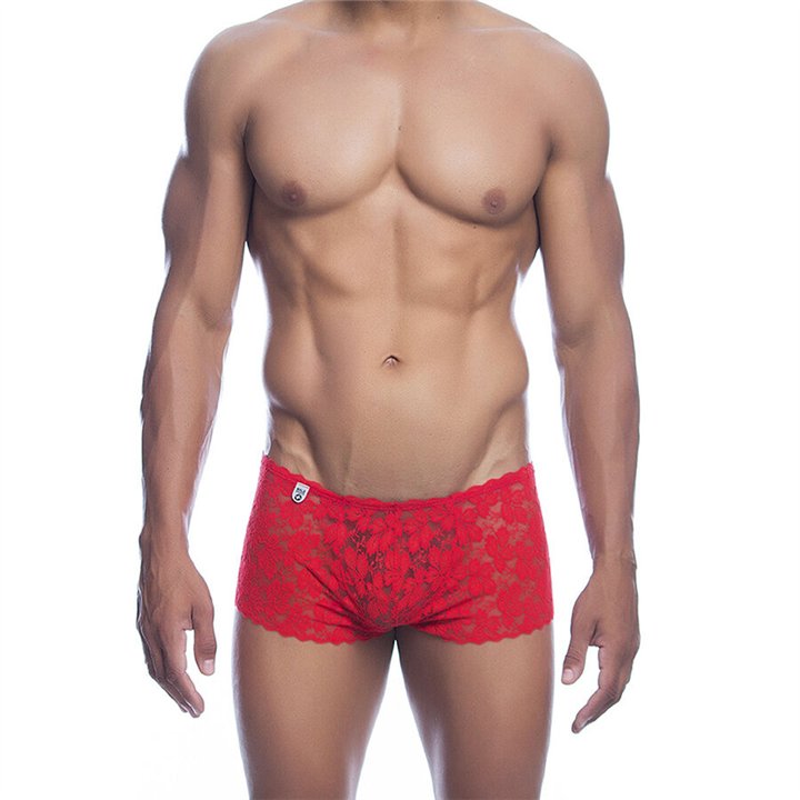 MOB - RED LACE BOXER SIZE S/M - D-243523 - Teknashop Ltd