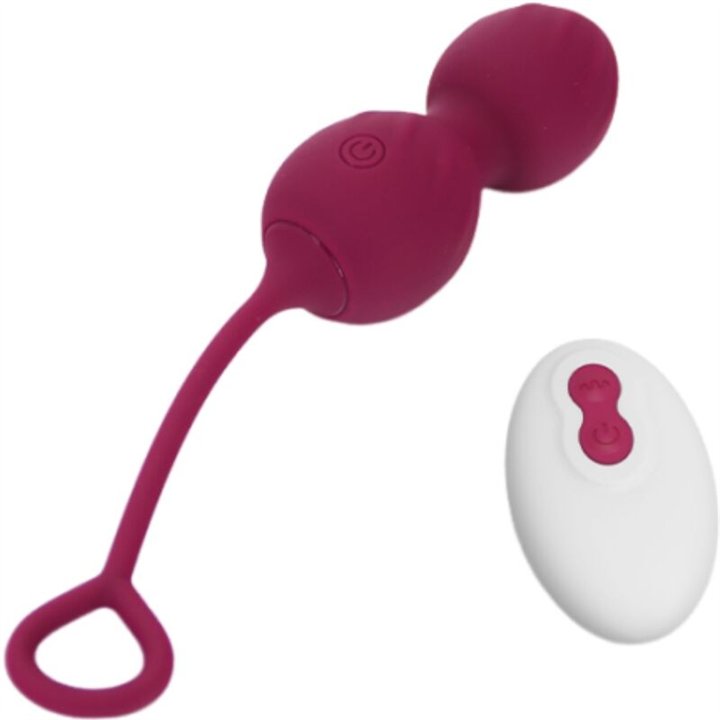 ARMONY - BLOSSOMS VAGINAL DUMBBELL VIBRATION REMOTE CONTROL 10 VIBRATIONS DARK RED - D-241129 - Teknashop Ltd