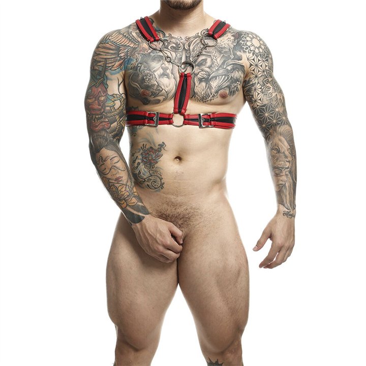 MOB - DNGEON RED HARNESS WITH CHAINS ONE SIZE - D-243439 - Teknashop Ltd
