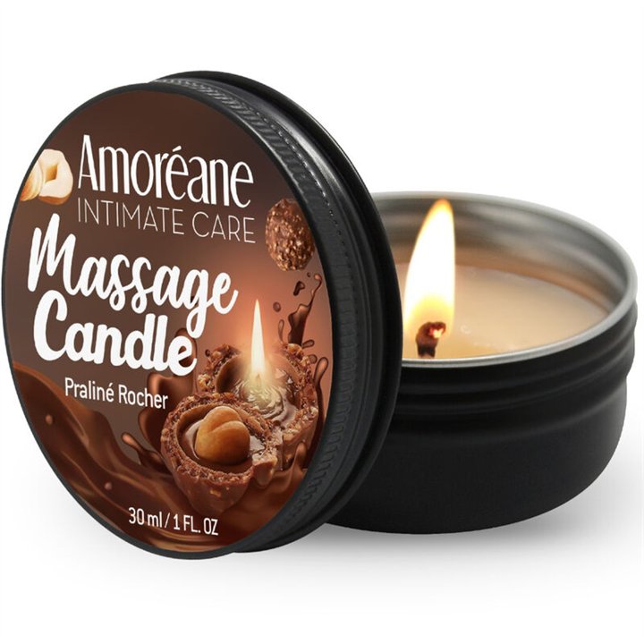 AMOREANE - MASSAGE CANDLE ROCHER PRALINE 30 ML - D-238090 - Teknashop Ltd