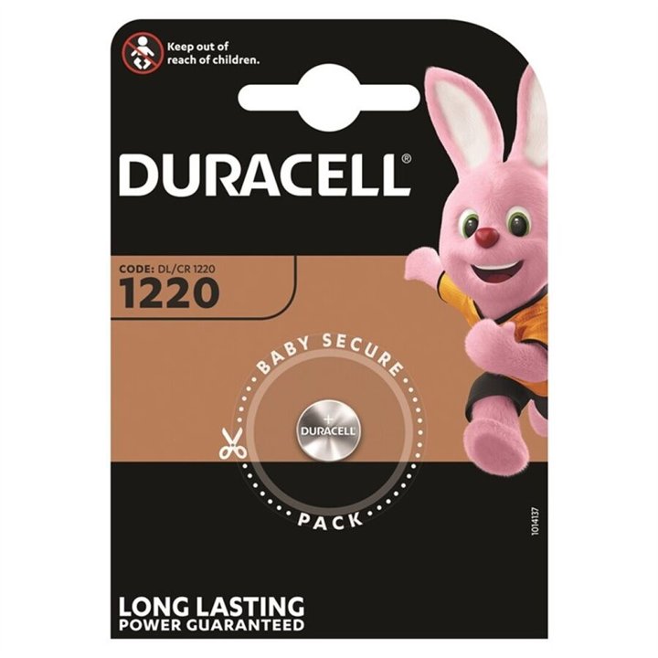 DURACELL - BATTERY BOTON LITIO CR1220 3V 1UNIT - D-225369 - Teknashop Ltd