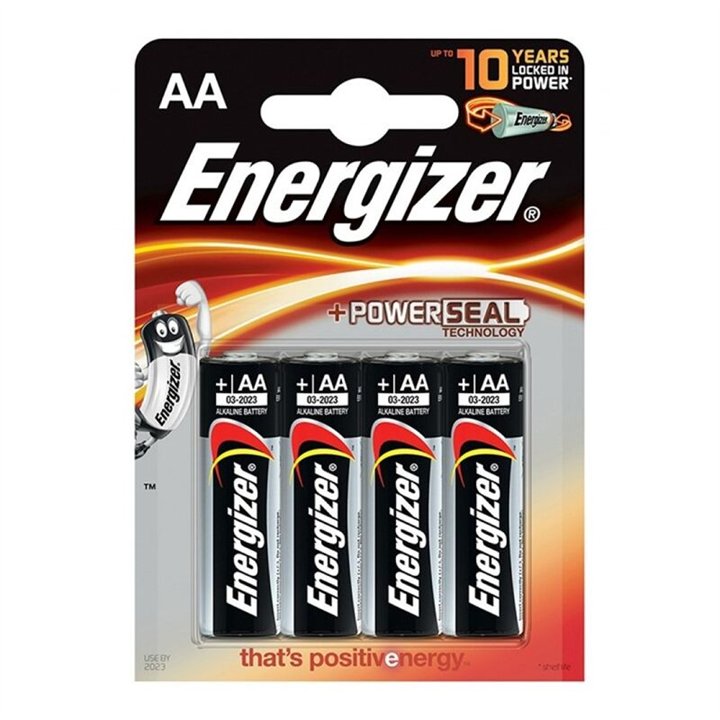 ENERGIZER - ALKALINE POWER BATTERY AA LR6 *4 - D-226738 - Teknashop Ltd