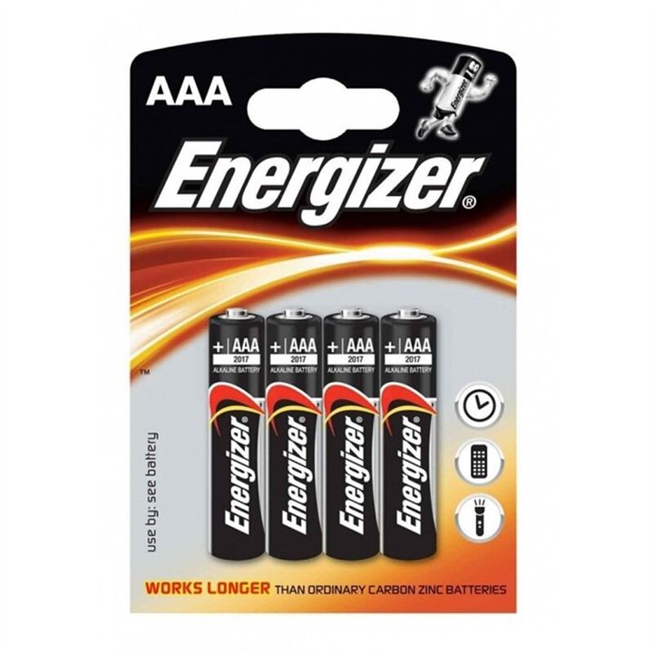 ENERGIZER - ALKALINE POWER BATTERY AAA LR03 *4 - D-226739 - Teknashop Ltd