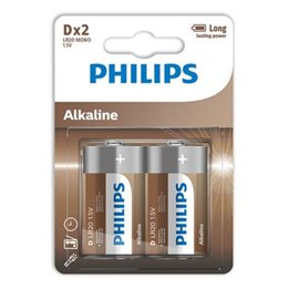 PHILIPS - ALKALINE BATTERY D LR20 BLISTER*2 - D-228435