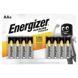ENERGIZER - POWER ALKALINE BATTERY AA LR6 8 UNIT - D-230458