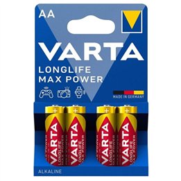 VARTA - MAX POWER ALKALINE BATTERY AA LR6 4 UNIT - D-231876 - Teknashop Ltd
