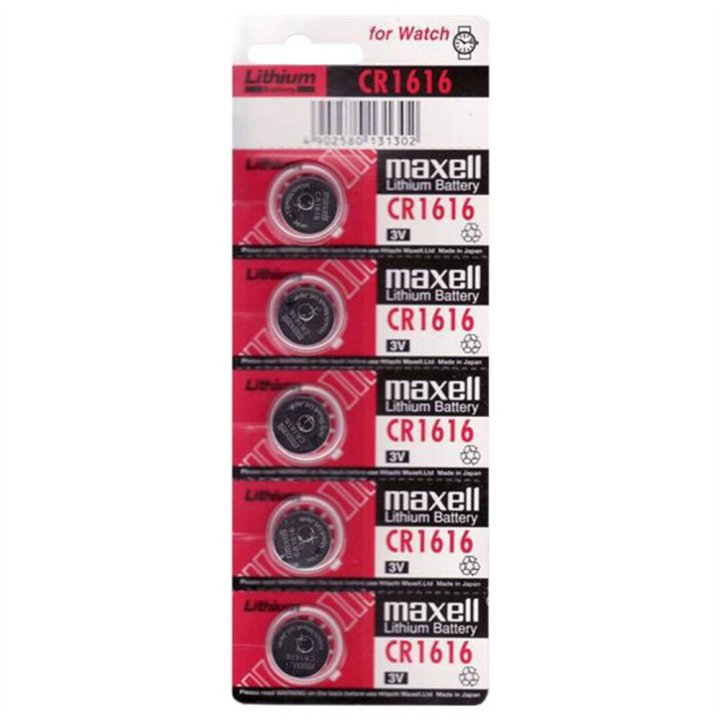 MAXELL - BATTERY LITIO CR1616 3V 5UDS - D-233540 - Teknashop Ltd