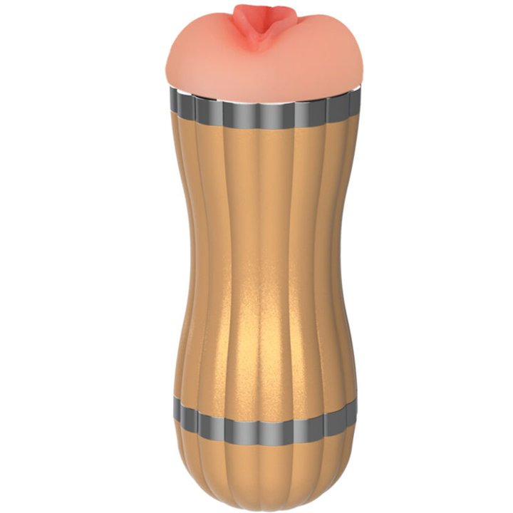ARMONY - BEVIS DOUBLE MASTURBATOR VAGINA & MOUTH WITHOUT VIBRATION GOLD - D-238251 - Teknashop Ltd