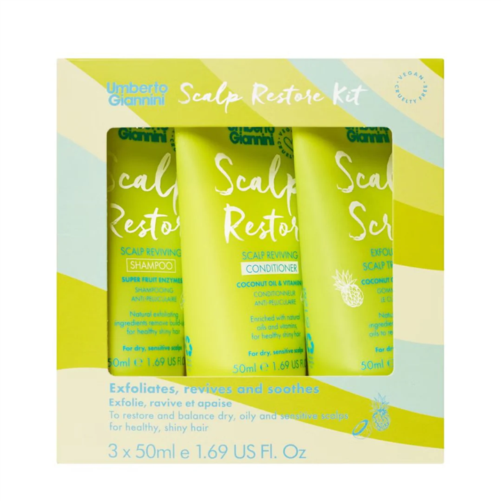 Set Umberto Giannini: Scalp Restore, Vegan & Cruelty-Free, Hair Conditioner, Anti-Dandruff & Soothing, 50 ml + Scalp Restore, Ve