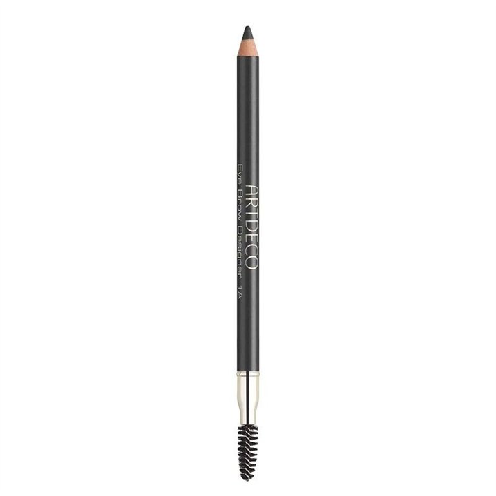 ArtDeco, Eyebrow Designer, Defining, Eyebrow Cream Pencil & Brush 2-In-1, 1A, Soft Black, 1 g