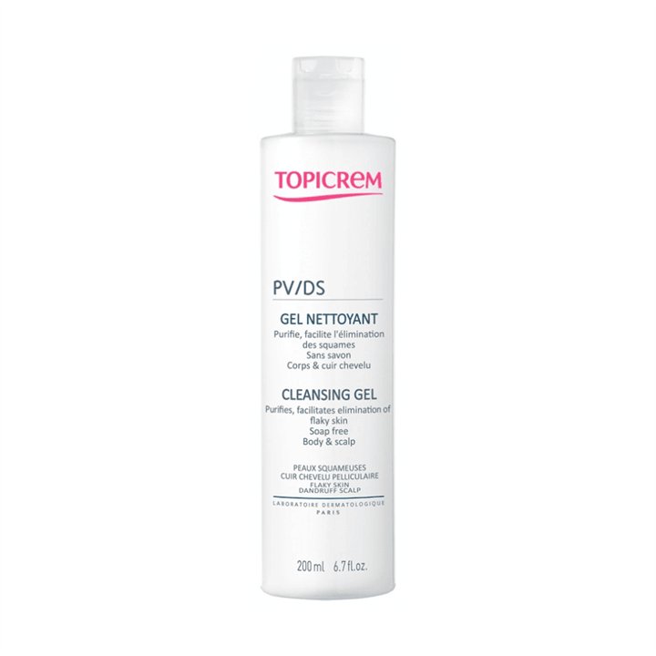 Topicrem, PV/DS, Cleansing, Soothing & Protecting, Shower Gel, For Body, For Hair, For Face, For Scalp, For Sensitive Skin, 200 