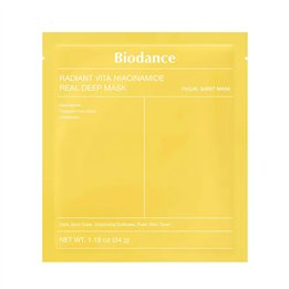 Biodance, Radiant Vita, Niacinamide, Anti-Dark Spots, Sheet Mask, For Face, 34 g - Teknashop Ltd