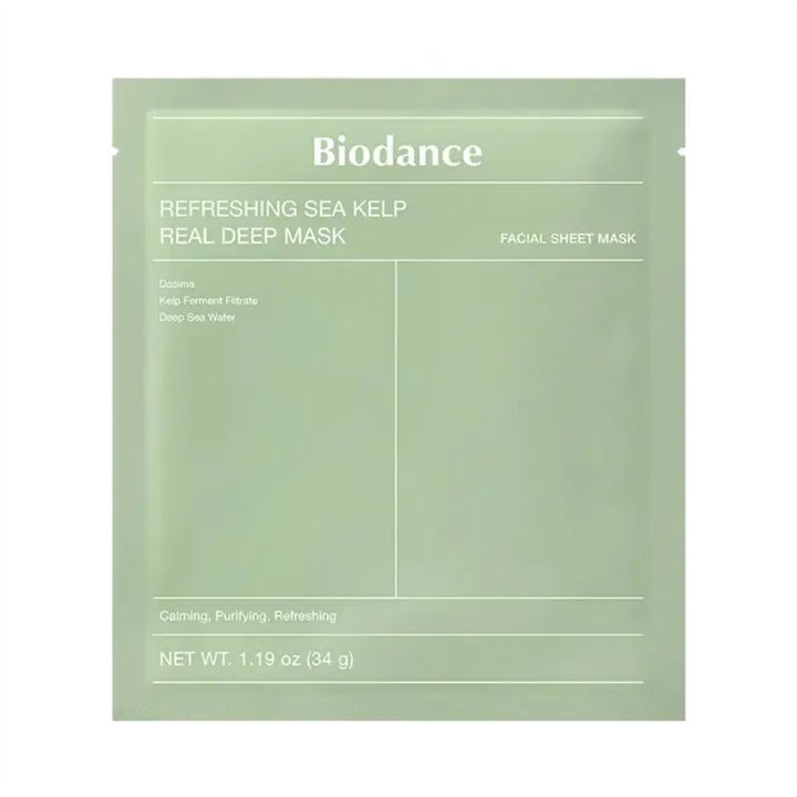 Biodance, Refreshing Sea Kelp, Purifying, Sheet Mask, For Face, 34 g - Teknashop Ltd