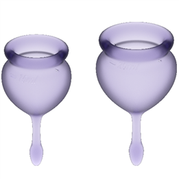 SATISFYER - FEEL GOOD MENSTRUAL CUP PURPLE 15 + 20 ML - D-223861