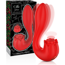 MIA - SELENA STIMULATOR VIBRATING + TAPPING RED - D-237666 - Teknashop Ltd