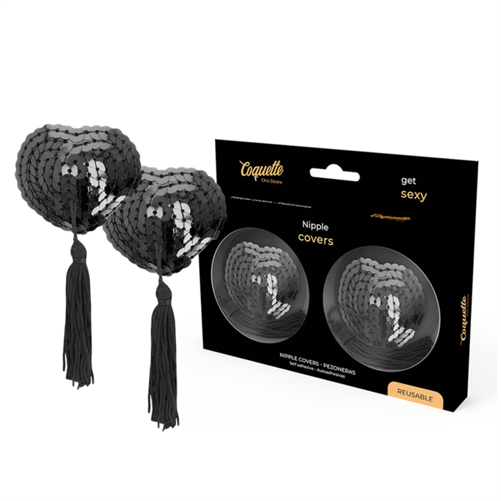 COQUETTE CHIC DESIRE - NIPPLE COVERS BLACK - D-226928