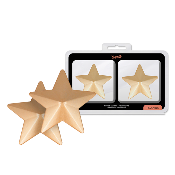 COQUETTE CHIC DESIRE - NIPPLE COVERS GOLDEN STARS - D-230190