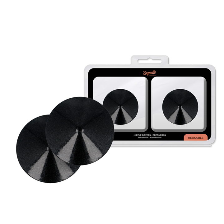 COQUETTE CHIC DESIRE - NIPPLE COVERS BLACK CIRCLES - D-230195