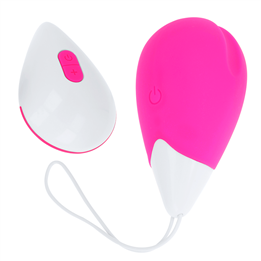 OHMAMA - TEXTURED VIBRATING EGG 10 MODES PINK AND WHITE - D-227205