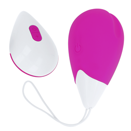 OHMAMA - TEXTURED VIBRATING EGG 10 MODES PURPLE AND WHITE - D-227204