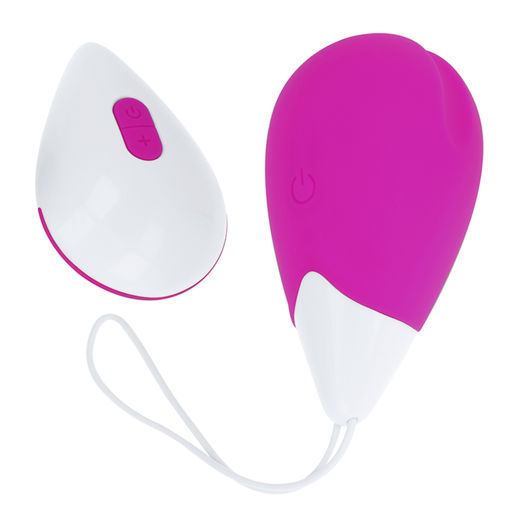 OHMAMA - TEXTURED VIBRATING EGG 10 MODES PURPLE AND WHITE - D-227204
