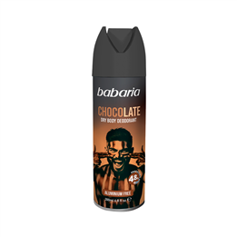 Babaria, Chocolate, 48h Protection, Deodorant Spray, For Men, 200 ml