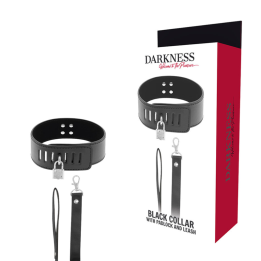 DARKNESS - BDSM COLLAR WITH BLACK LOCK - D-226699
