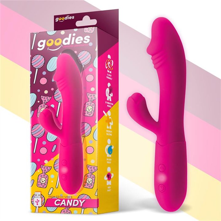 Candy G-Spot Rabbit Vibe USB Silicone Fucshia - LP-895