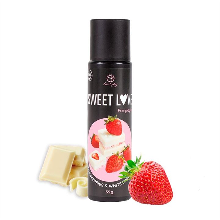 Sweet Love Lubricant Strawberry White Chocolate 60 ml - F3672 - Teknashop Ltd