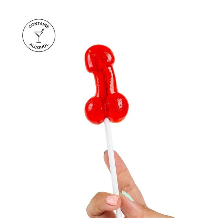 Penis Shaped Lollipop Strawberry Daiquiri Flavor with Alcohol - F1730 - Teknashop Ltd