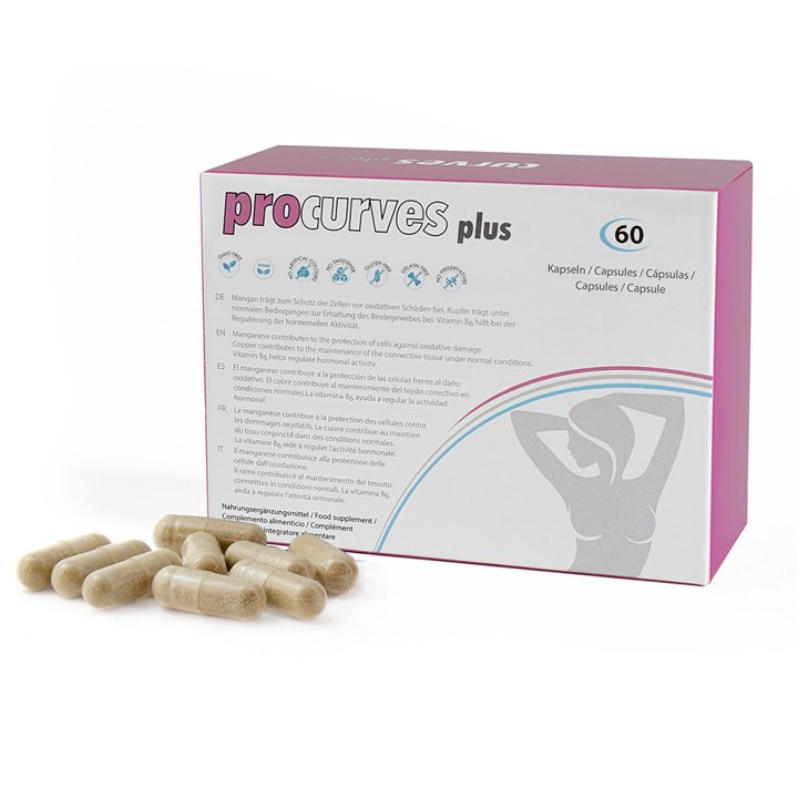 Procurves, Procurves+, Breast Enlargement, Capsules, 60 Capsules - Teknashop Ltd
