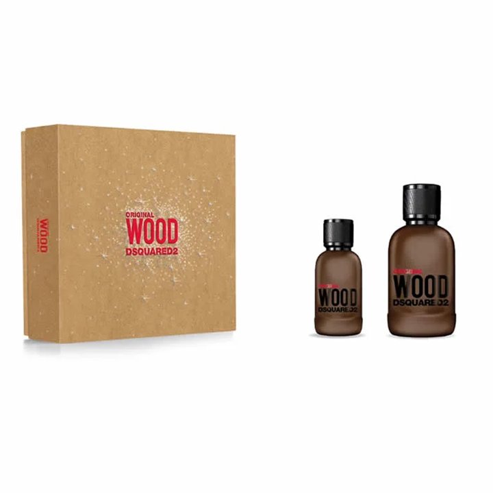Dsquared2 Original Wood Eau De Parfum Spray 100ml Set 2 Pieces - man