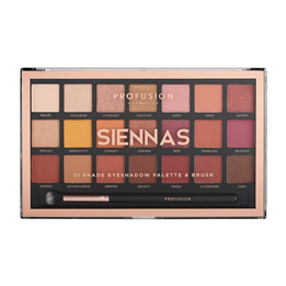 Profusion Cosmetics, Profusion, Eyeshadow Palette, Siennas, 21 Shades, 245 g