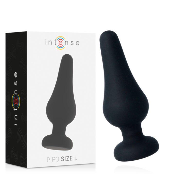 INTENSE - ANAL PLUG PIPO L BLACK SILICONE 13 CM - D-216041