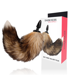 DARKNESS - NATURAL TAIL WITH SILICONE ANAL PLUG 10 CM - D-221139
