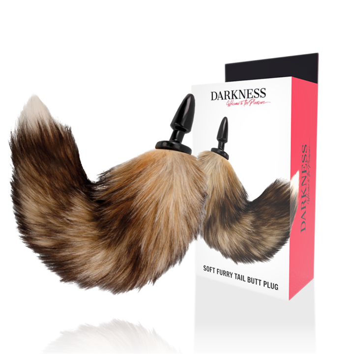 DARKNESS - NATURAL TAIL WITH SILICONE ANAL PLUG 10 CM - D-221139