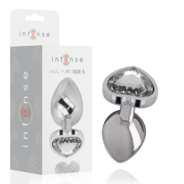 INTENSE - WHITE HEART ALUMINUM METAL ANAL PLUG SIZE S - D-235739