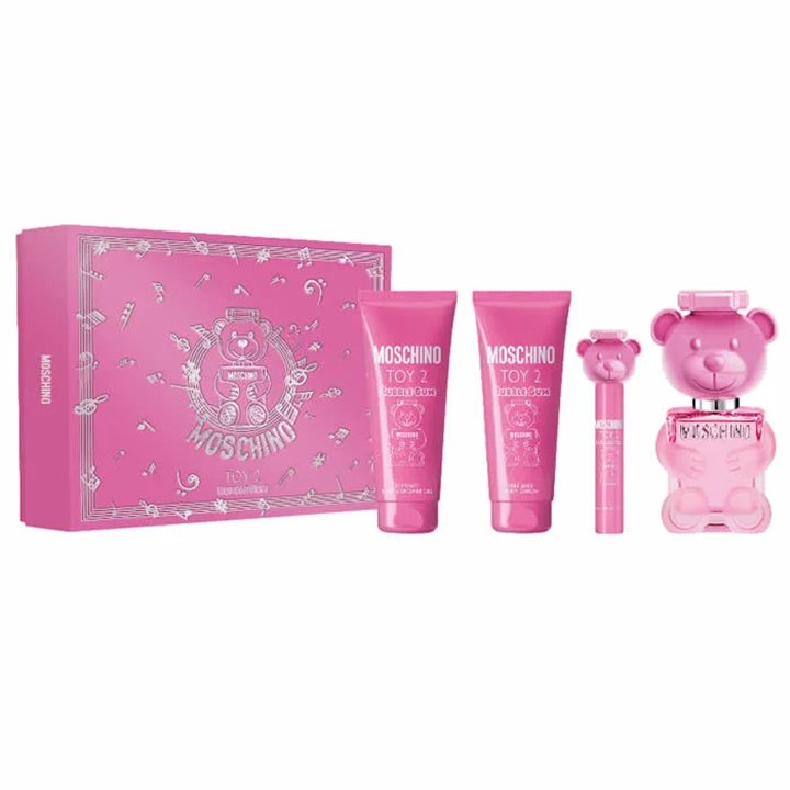 Moschino Toy 2 Bubble Gum Eau De Toilette Spray 100ml Set 4 Pieces - woman