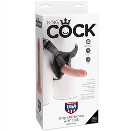 KING COCK - HARNESS WITH REALISTIC PENIS 15.20 CM - PD5621-21
