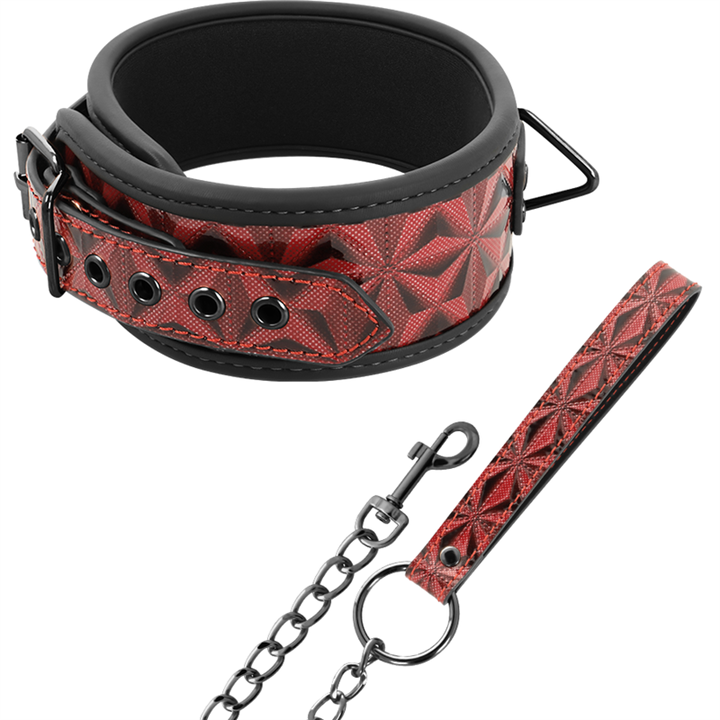BEGME - RED EDITION PREMIUM VEGAN LEATHER COLLAR WITH NEOPRENE LINING - D-229260