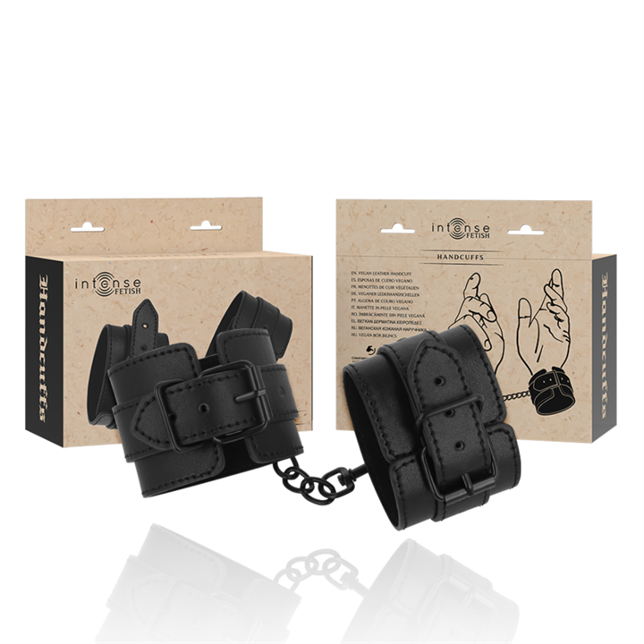 INTENSE - FETISH VEGAN LEATHER HANDCUFFS - D-236016