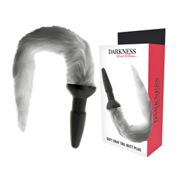 DARKNESS - SILICONE ANAL PLUG WITH GRAY TAIL - D-222557
