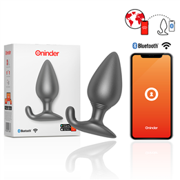 ONINDER - RIO VIBRATING ANAL PLUG BLACK - FREE APP - D-232588