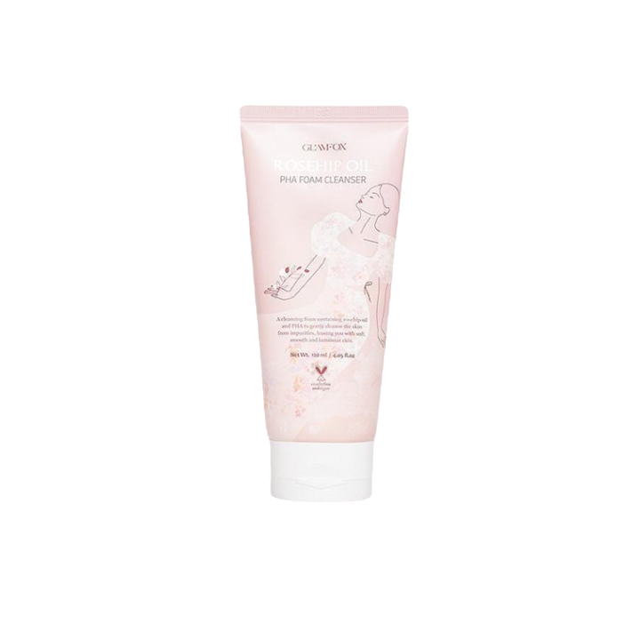 Glamfox, Rosehip Oil, Cleansing & Hydrating, Cleansing Foam, 120 ml