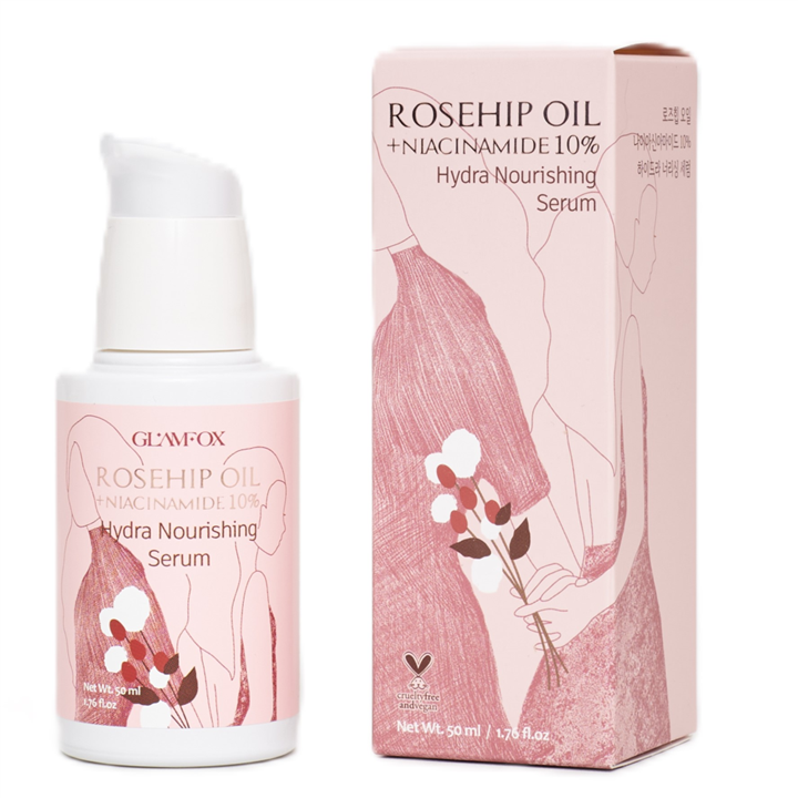 Glamfox, Rosehip Oil, Nourishing, Daily, Serum, For Face, 50 ml