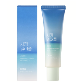 Ottie, Cica Waterful, Hydrating, UV Protection, Sunscreen Cream, For Face, SPF 50+, 50 ml
