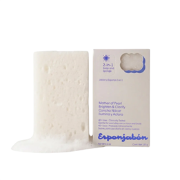 Esponjabon, Mother Of Pearl, Brightening, Soap & Sponge 2-In-1, For Face, 120 g