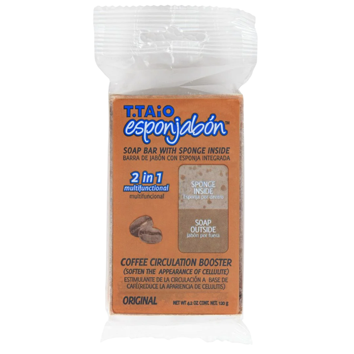 Esponjabon, Coffee, Cleansing & Softening, Coffee, Soap & Sponge 2-In-1, Body, 120 g